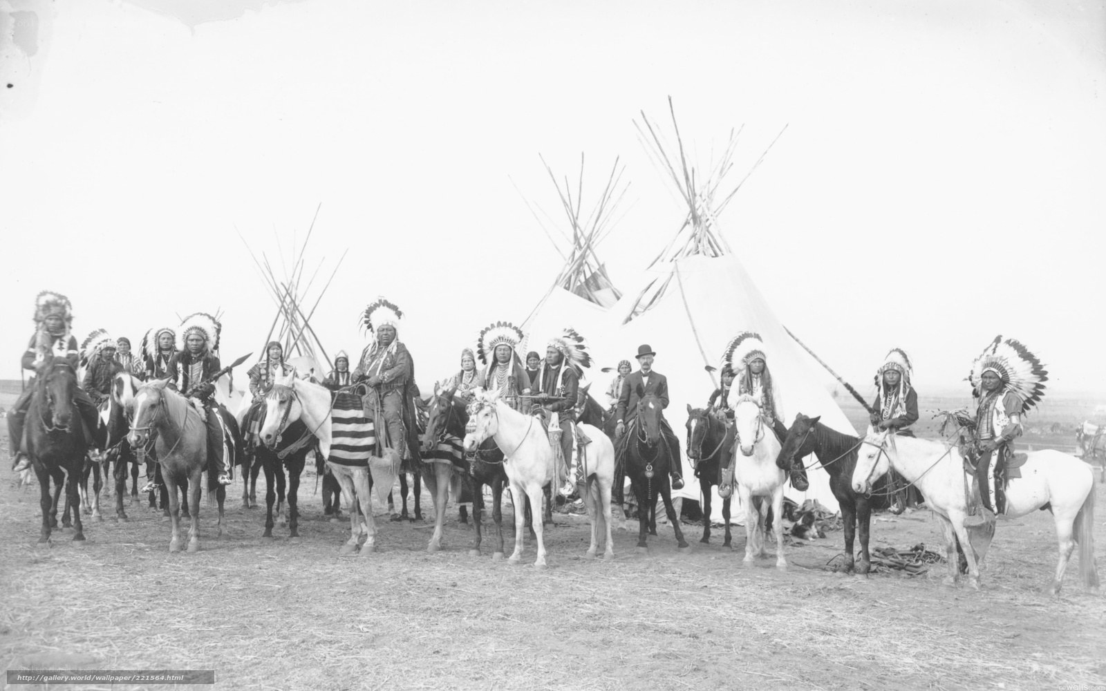 Native American leaders on horseback