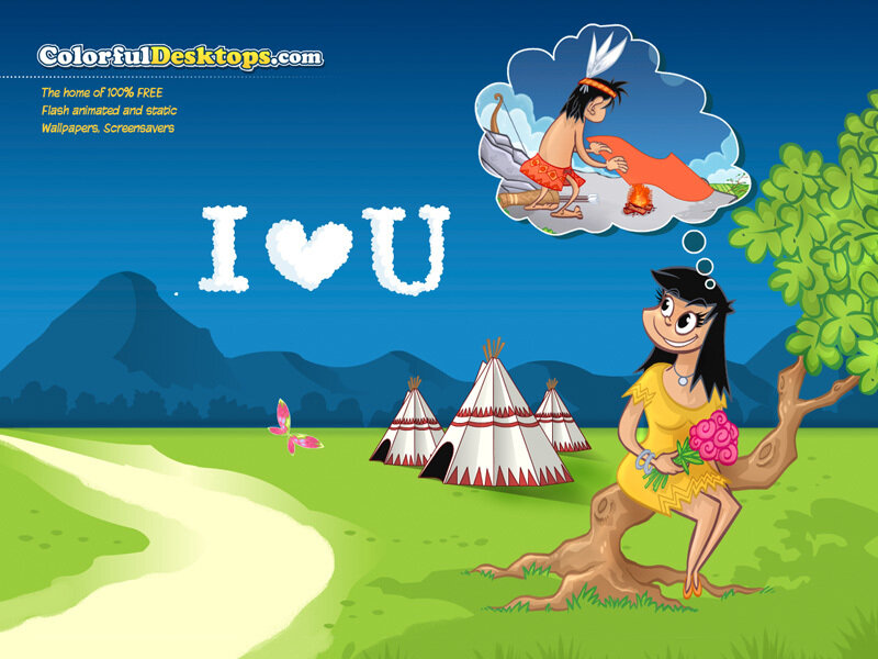 Native American love scene