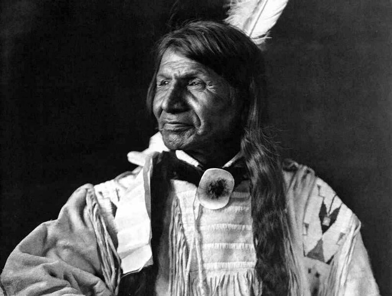 Native American Man — Black, Dramatic