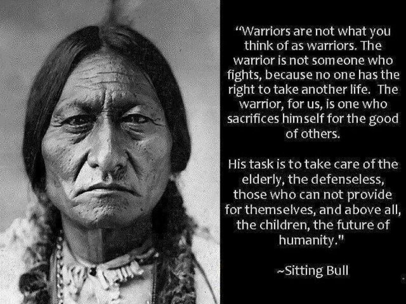 Native American Man — Black, Serious, Photograph, Quote