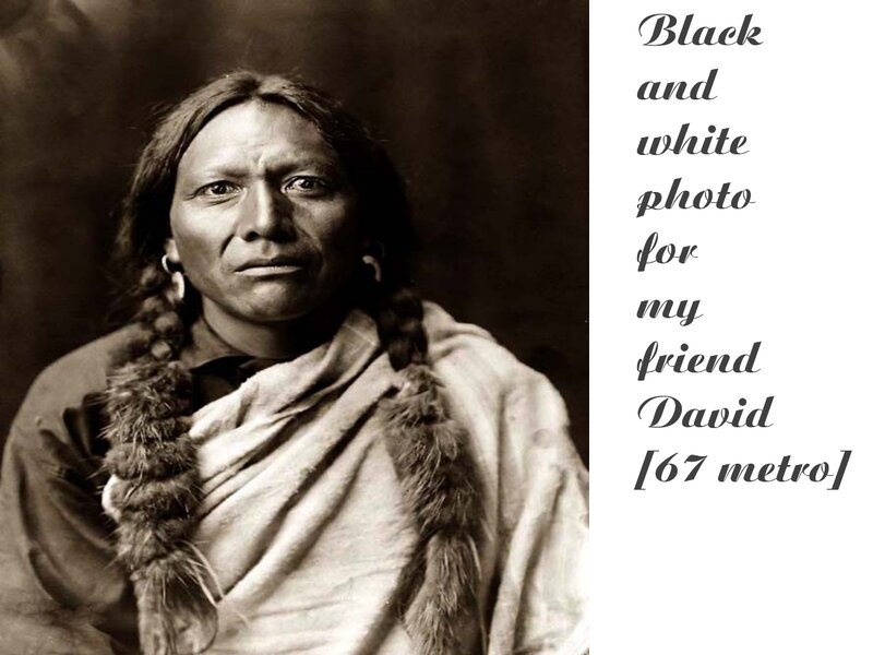 Native American Man — Black, Serious