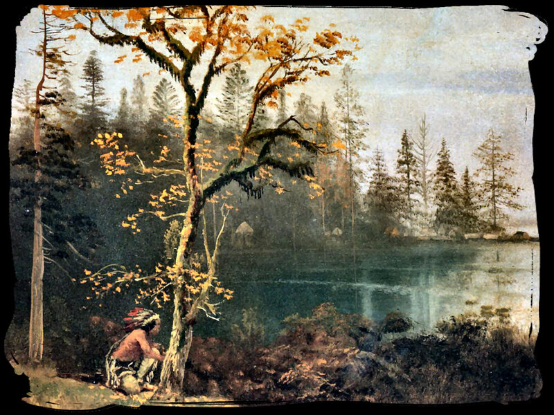 Native American Man by Lake