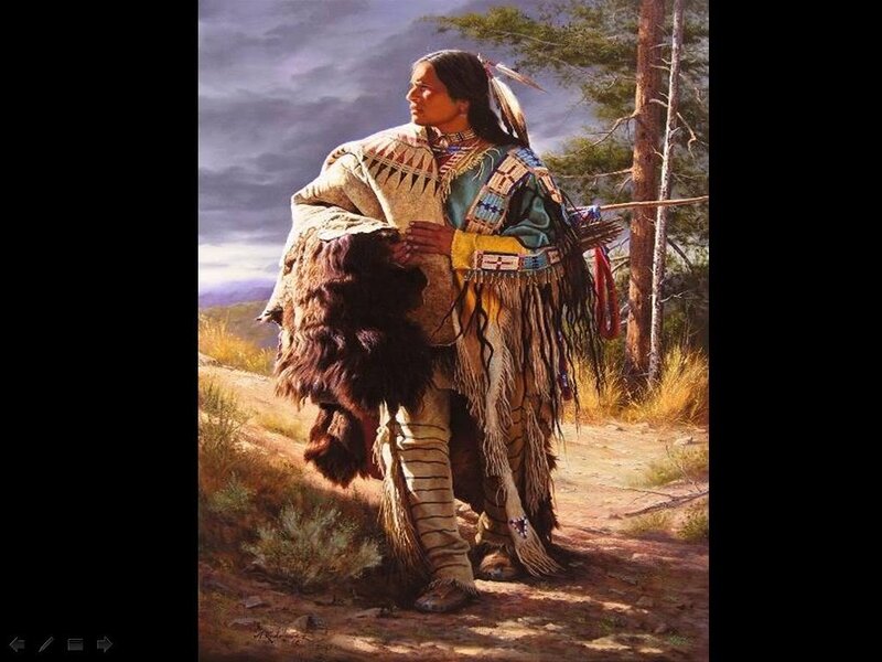 Native American Man in Traditional Attire — Brown