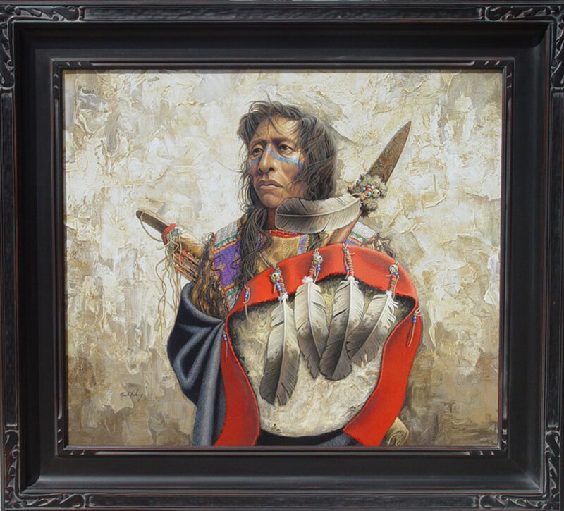 Native American Man with Shield