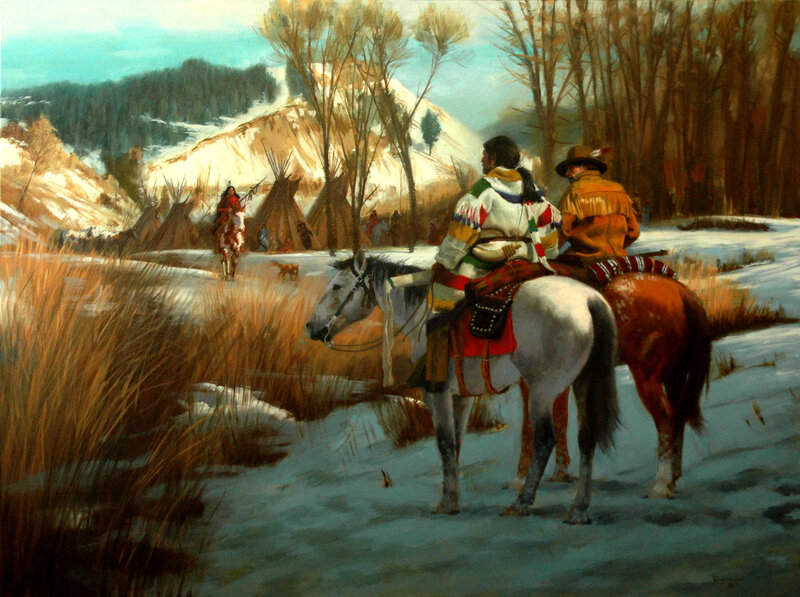 Native American Men on Horseback