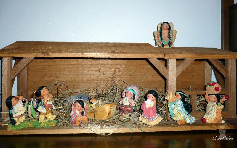 Native American nativity figurines