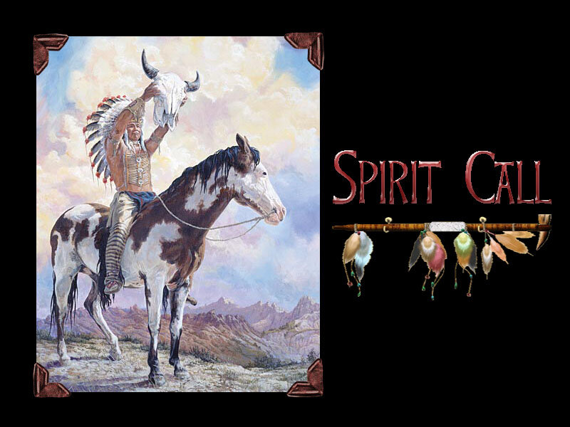 Native American on Horse — Brown, Dramatic