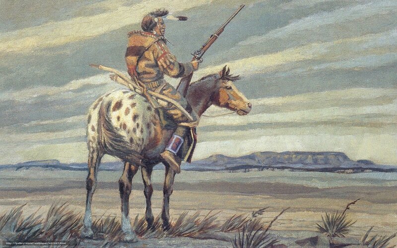 Native American on horseback