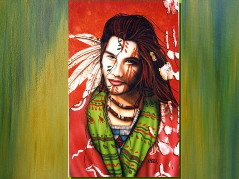 Native American portrait painting