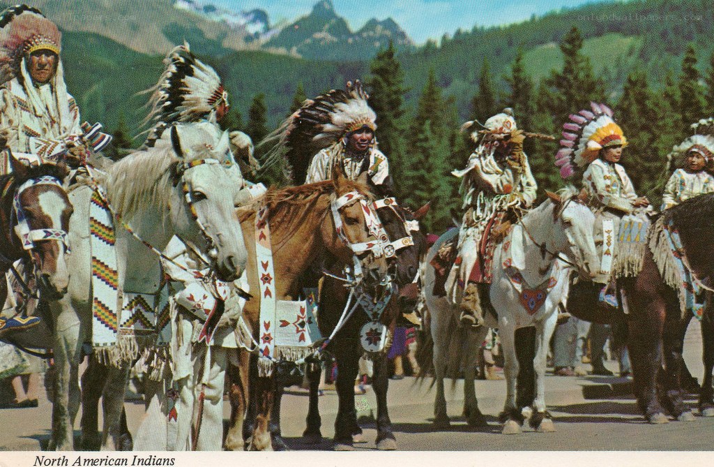 Native American riders in parade