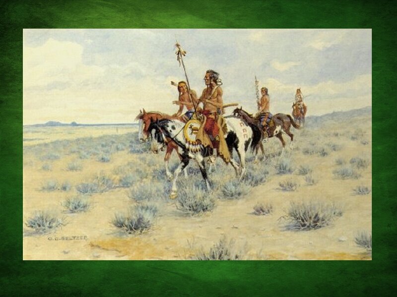 Native American riders on horseback