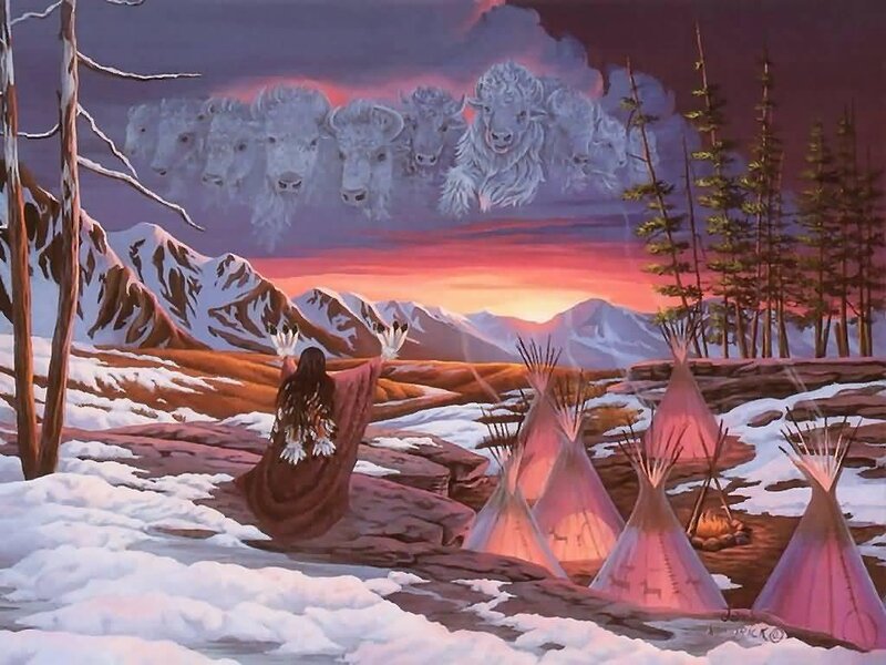 Native American Shaman — Purple
