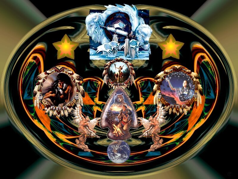 Native American spiritual collage