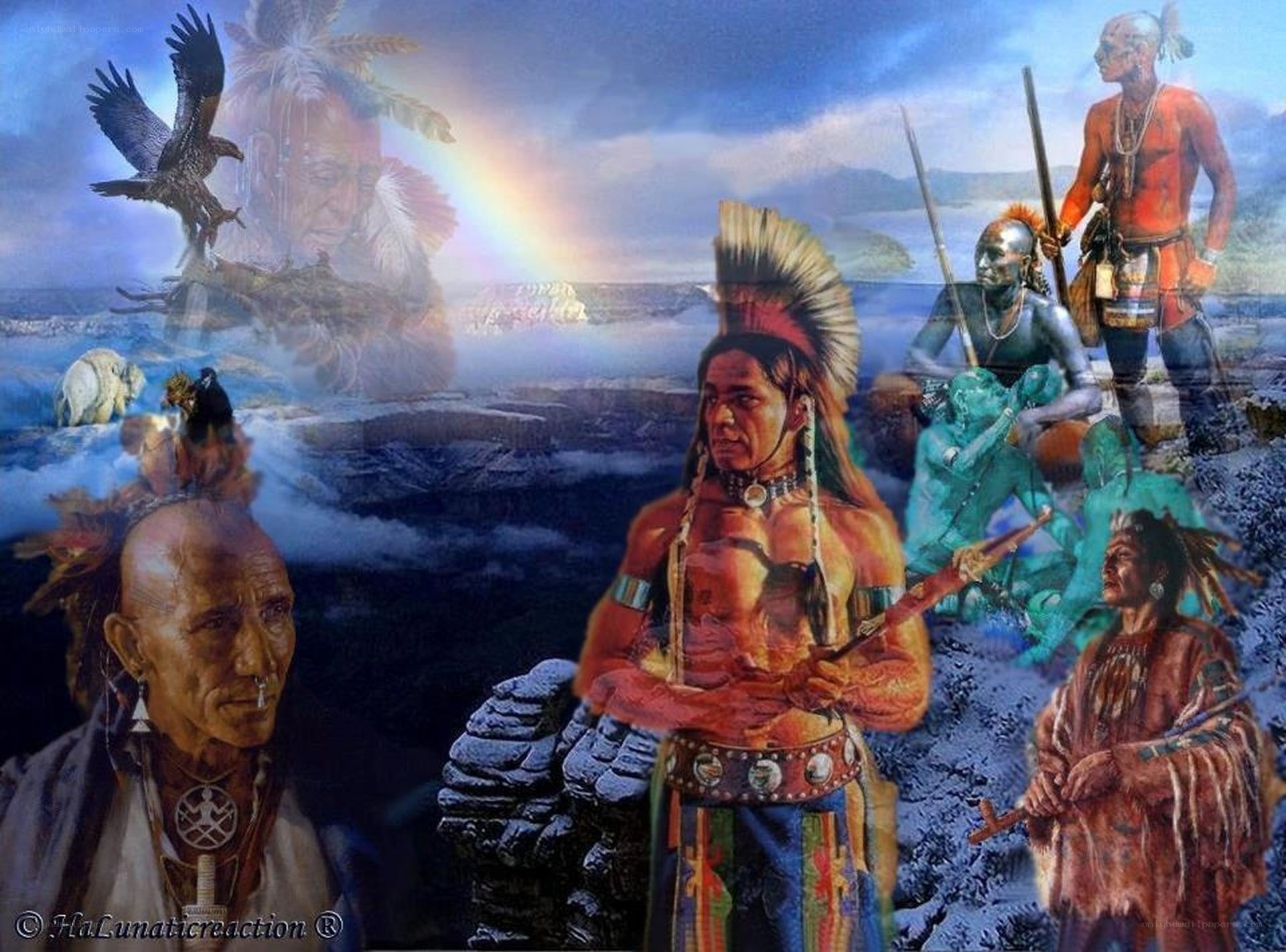 Native American spiritual collage