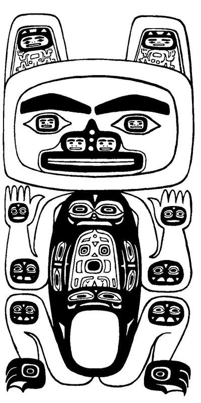 Native American totem pole design