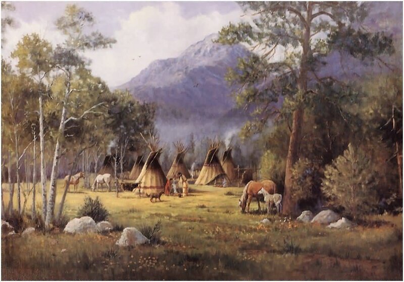 Native American Village — Green