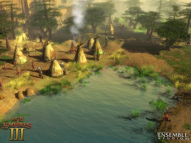 Native American village in Age of Empires III
