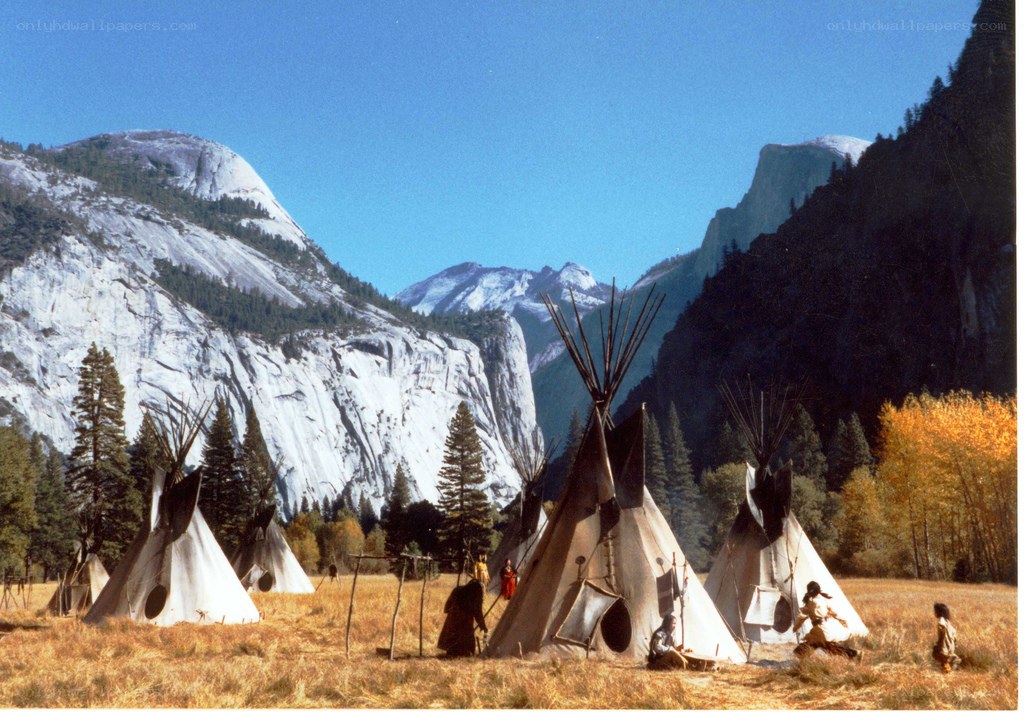 Native American village in Yosemite