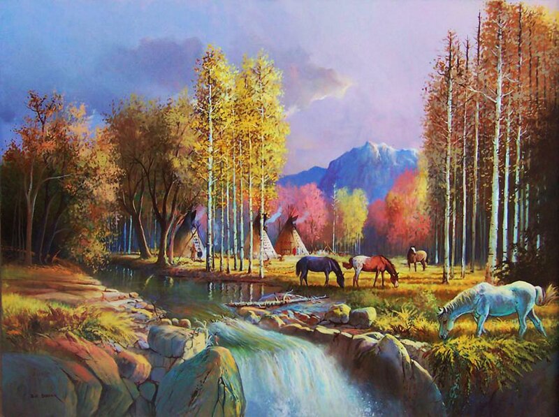 Native American Village — Yellow