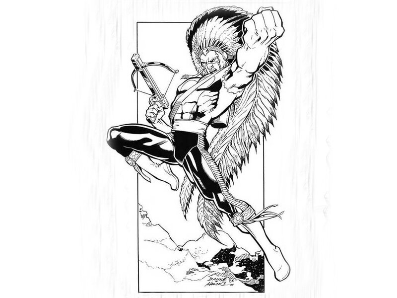 Native American Warrior — Black