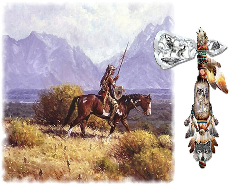 Native American Warrior — Brown, Dramatic, Afternoon