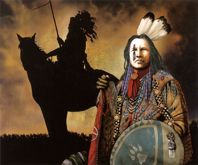 Native American Warrior — Brown
