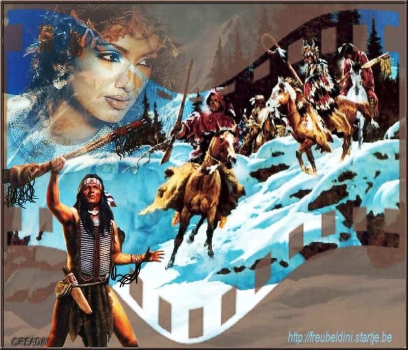 Native American Warriors — Blue
