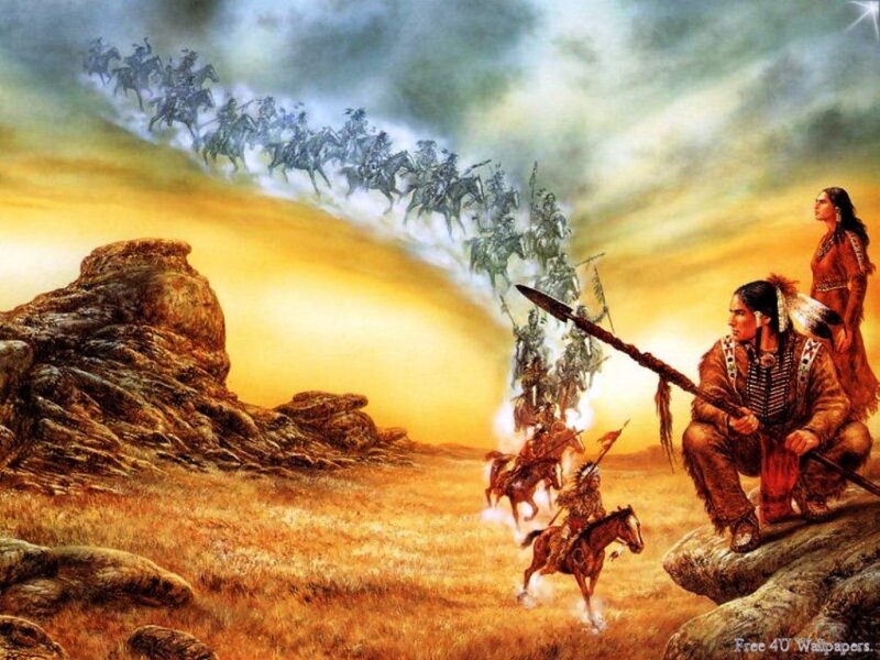 Native American Warriors — Yellow