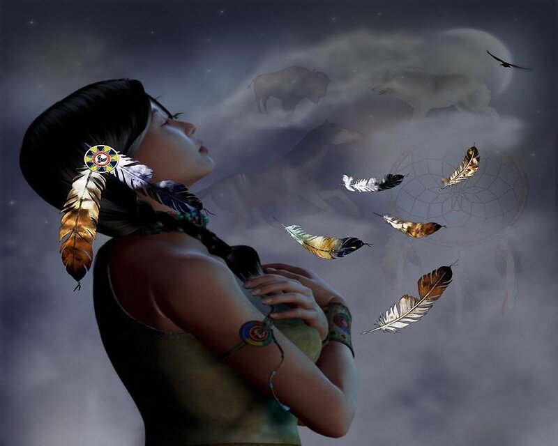 Native American woman in dream