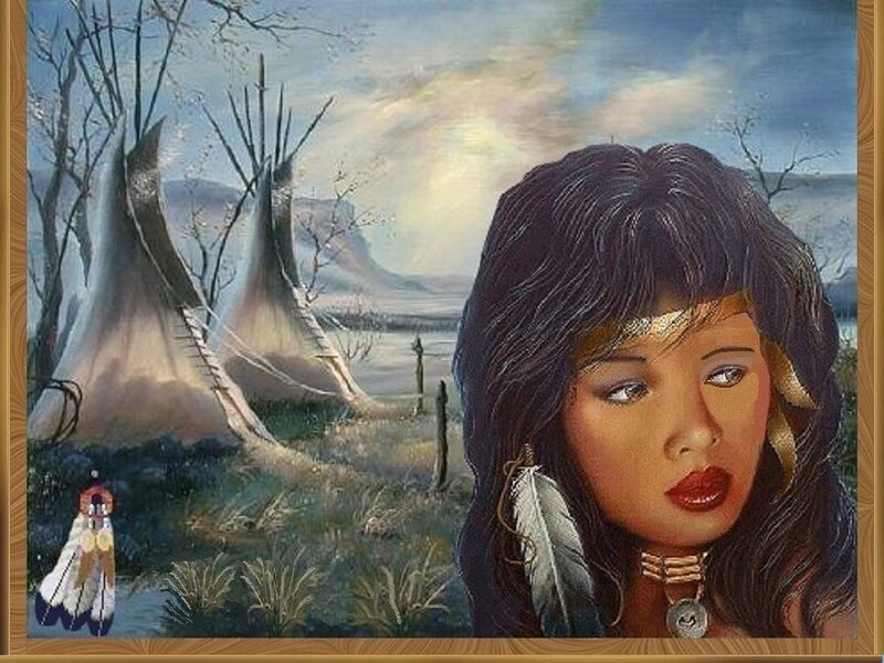 Native American woman portrait