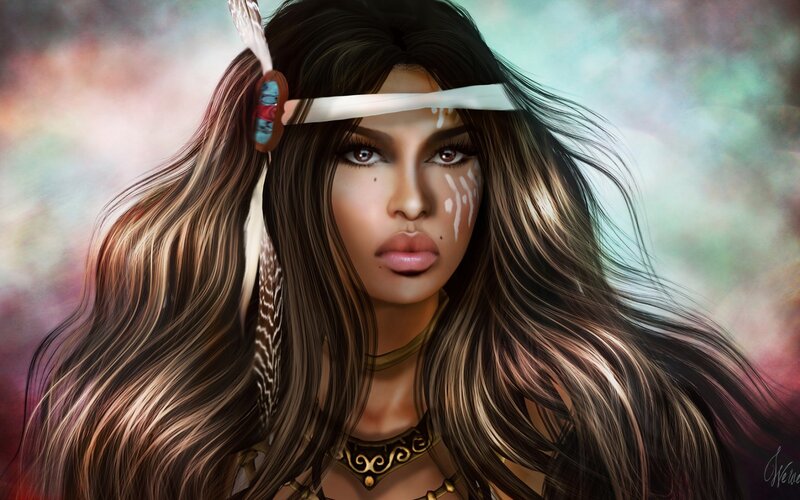 Native American woman portrait