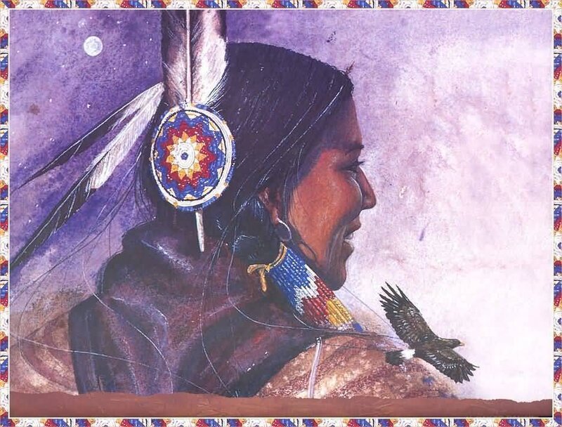 Native American Woman — Purple