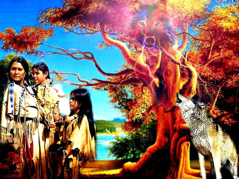 Native American Women and Children