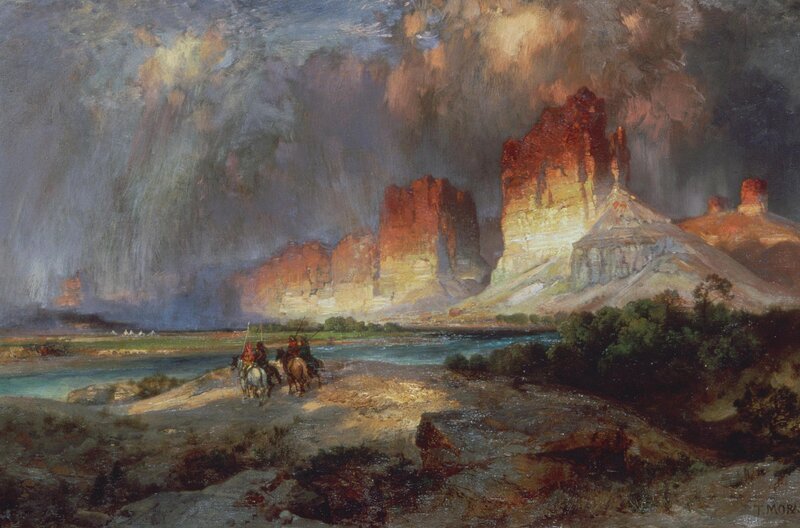 Native Americans on horseback