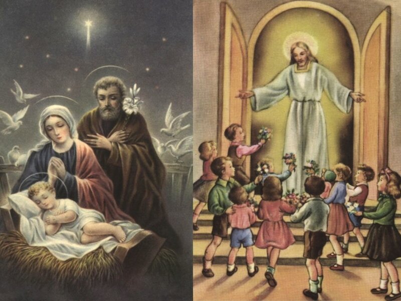 Nativity and Jesus with children