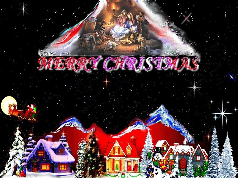 Nativity Scene and Snow Village