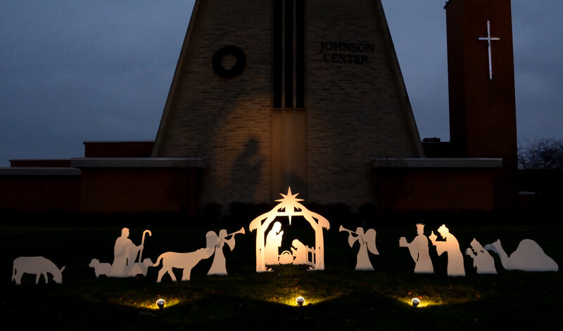 Nativity Scene Display — White, Serene