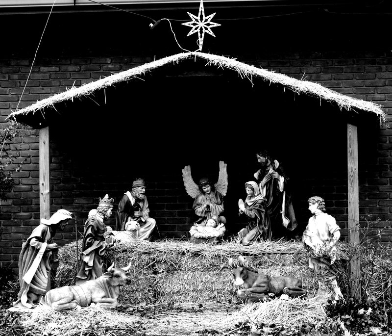 Nativity Scene Figures — Black