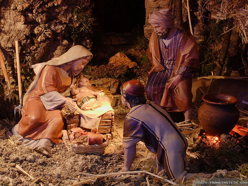 Nativity Scene Figures — Brown, Serene