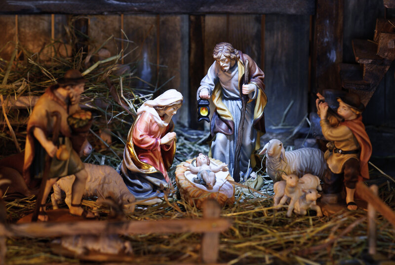 Nativity Scene Figurines — Brown