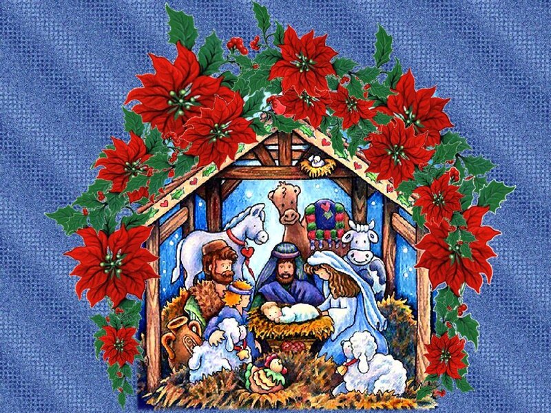 Nativity Scene in Stable