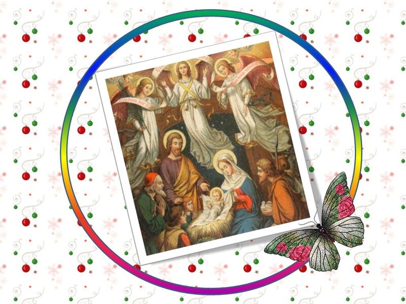 Nativity Scene Painting — White