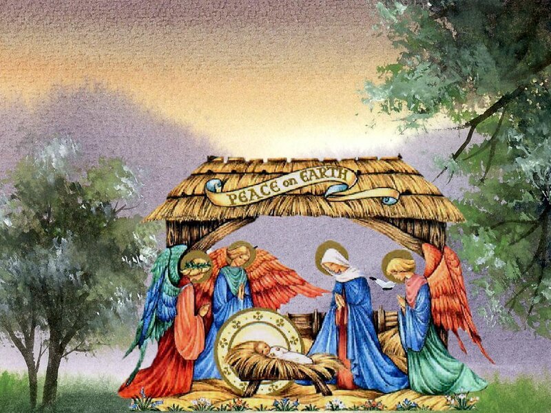 Nativity Scene with Angels