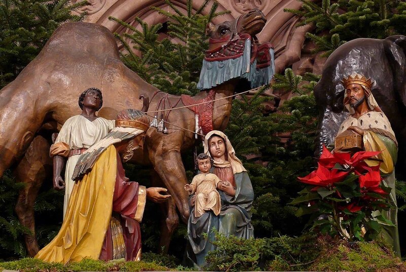 Nativity Scene with Camels