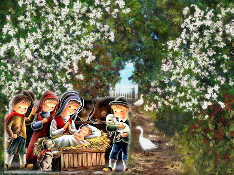 Nativity Scene with Children
