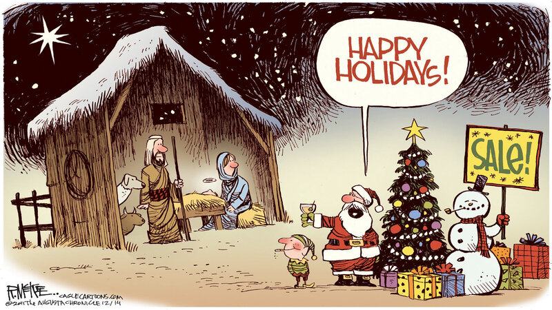 Nativity Scene with Santa