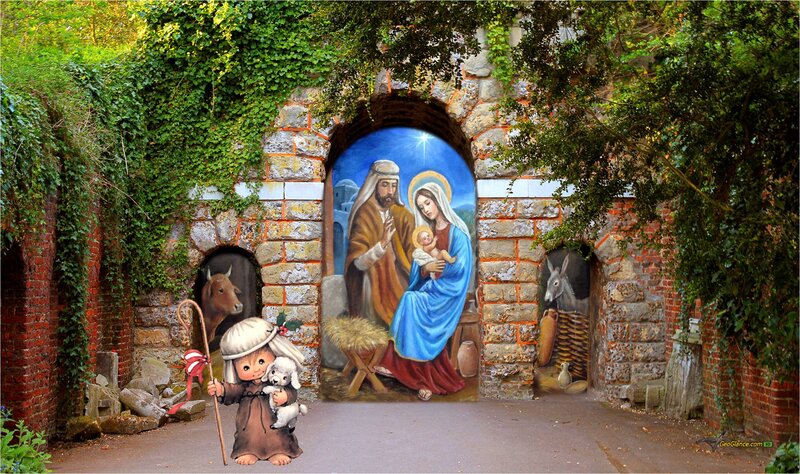 Nativity Scene with Shepherd