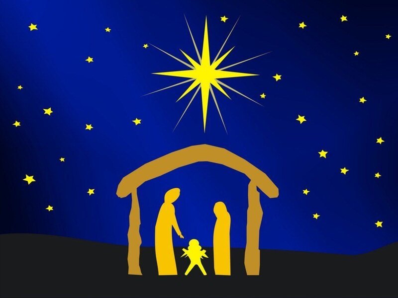nativity scene with star