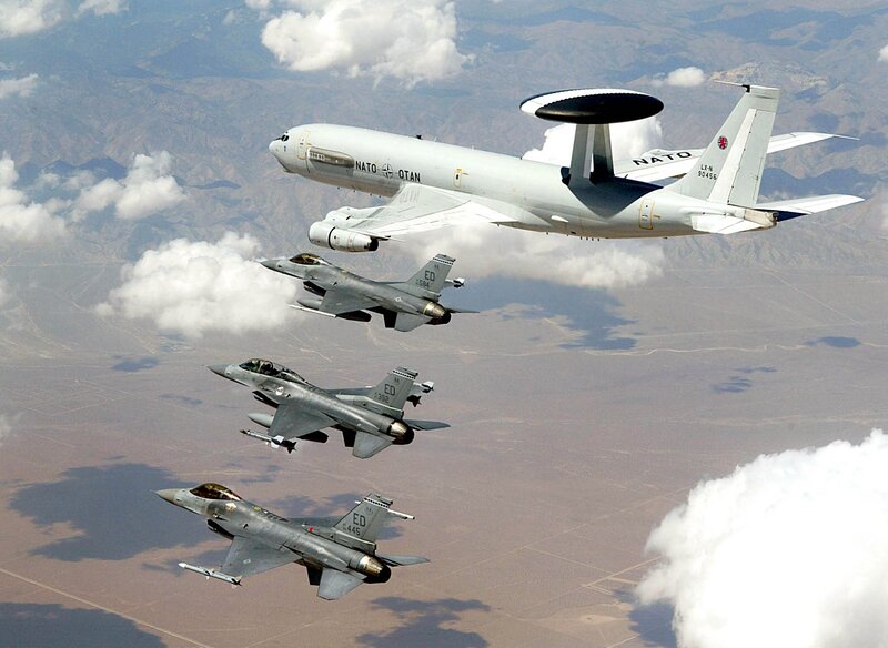 NATO AWACS with fighter jets