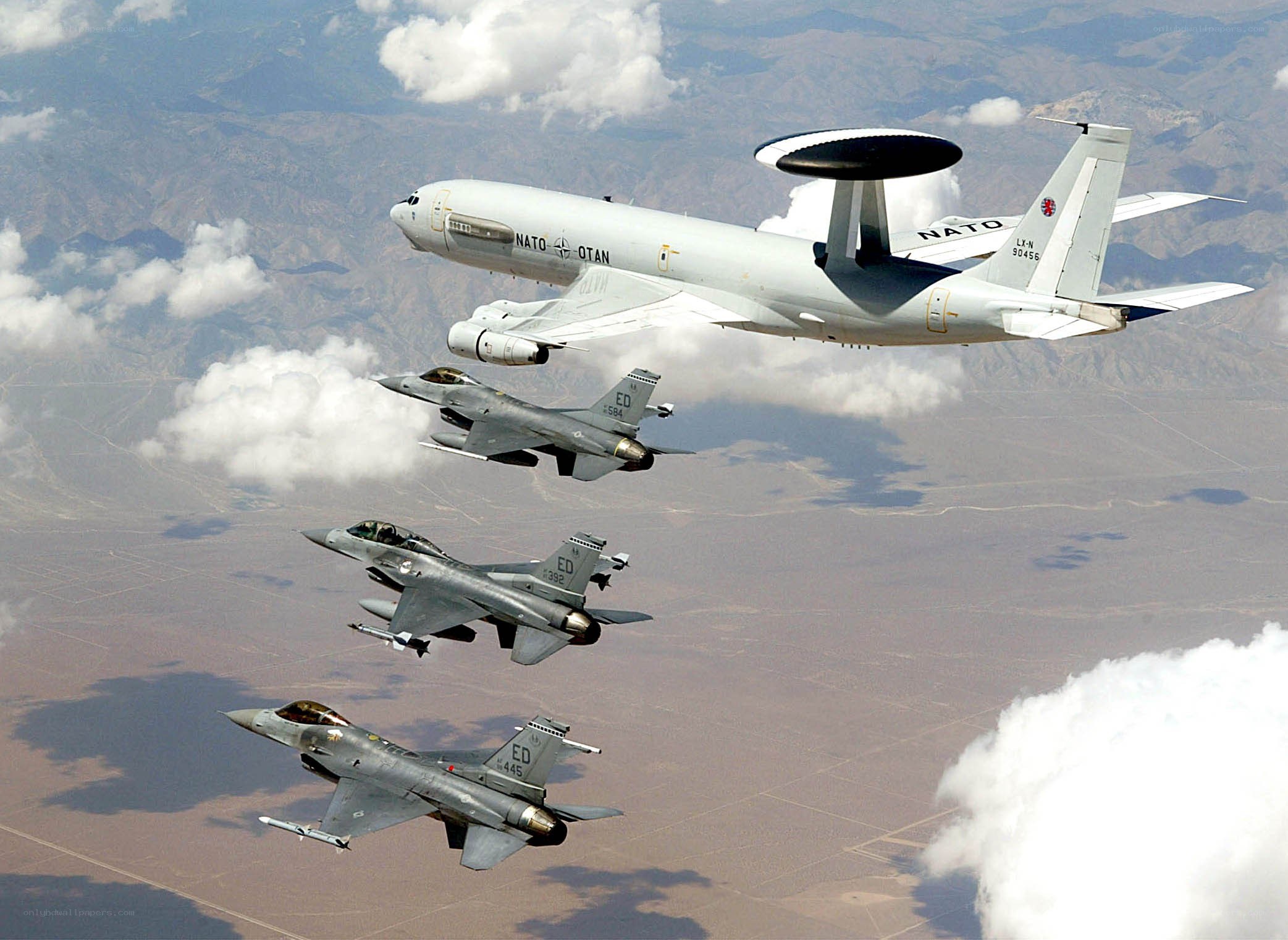 NATO AWACS with fighter jets